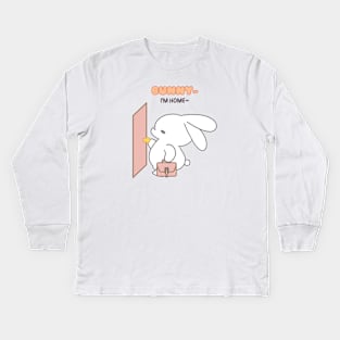 Welcome Home to Love: Bunny, I'm Home! Kids Long Sleeve T-Shirt